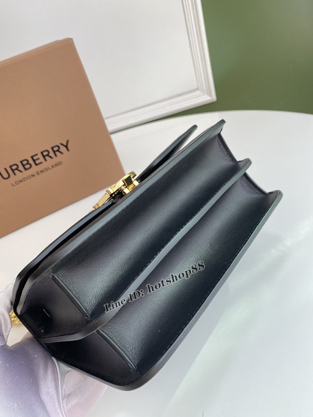 Burberry專櫃新款小號TB刺繡絎縫鎖扣包 巴寶莉羔羊皮鏈條單肩斜挎女包 yxb1167